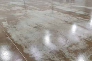 Newly primed concrete surface