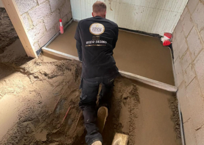 Underfloor heating and screed – Residential – Northants – 97㎡