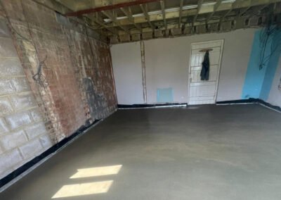 Traditional floor screed – finedon, northants – 30m²