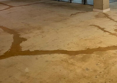 Completed epoxy crack repairs