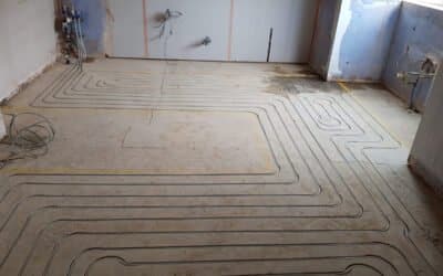 Routed underfloor heating and screed – Bedford