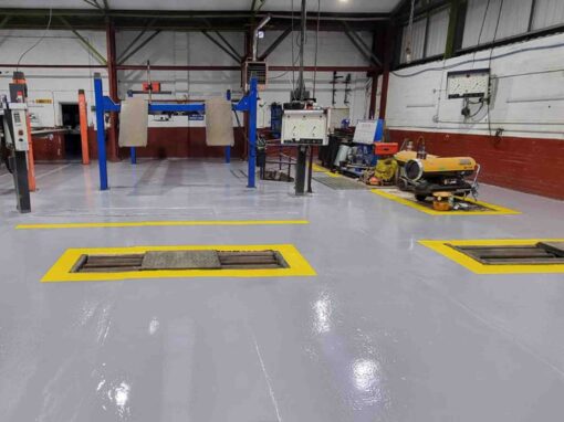 Epoxy resin garage floor – Northampton