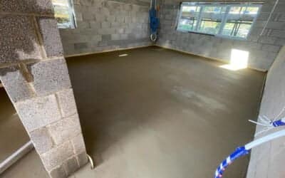 Floor screed Wollaston School, Northamptonshire