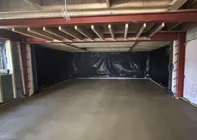 Finished underfloor heating screed at brixworth, northamptonshire