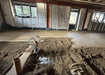 Underfloor heating screed at brixworth, northamptonshire