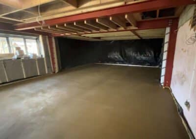 Finished underfloor heating screed at brixworth, northamptonshire