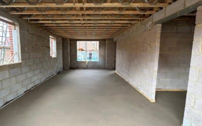 Floor screeding Rugby – 80㎡ traditional screed for Francis Jackson’s Homes