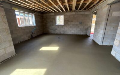 New build floor screed – Little Houghton, Northamptonshire