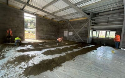 2000㎡ polymer reinforced floor screed Wellingborough – Glenvale Park