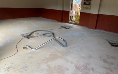 Garage floor preparation in Stony Stratford