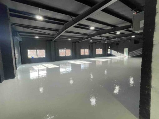 Epoxy resin coating at a warehouse in Bicester – 700㎡