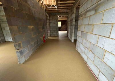 Finished floor screed at a new build house