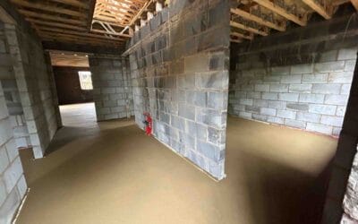 Floor Screeding at a new build in Cambridgeshire