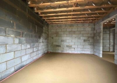 Finished floor screed at a new build house