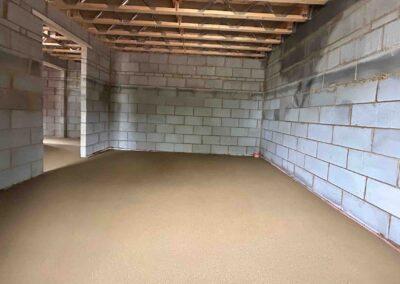 Finished floor screed at a new build house