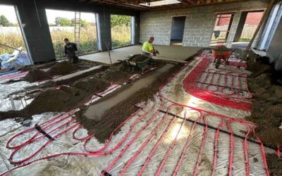 Underfloor heating screed in Bedford – 250㎡