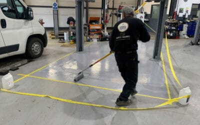 Epoxy resin garage floor repair – Wellingborough, Northants