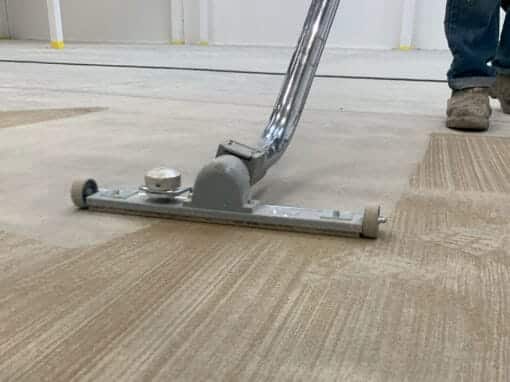 Floor preparation at a warehouse in Bolnhurst, Bedfordhsire