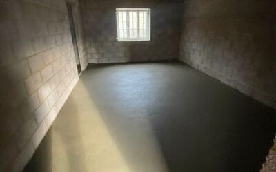 Floor screeding in Little Harrowden for Francis Jackson Homes – 149㎡