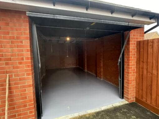 Resin coating – garage floor – Leighton Buzzard