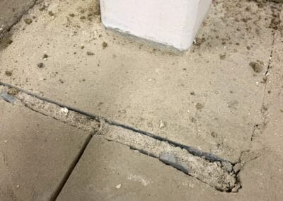 Cutting expansion gaps around a pillar