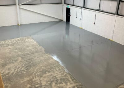 Epoxy resin being installed