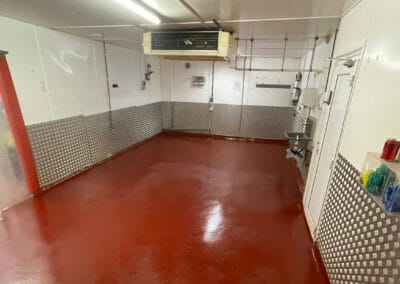 Resin coating at a butchers in Northampton