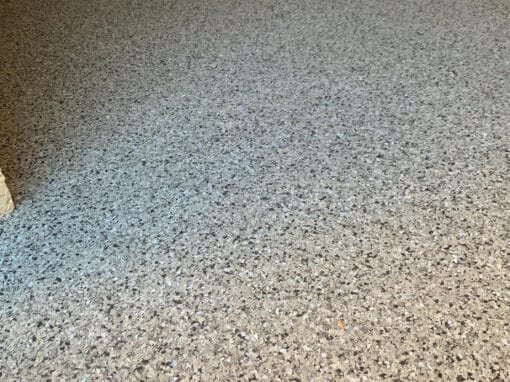 Epoxy resin flake garage floor – Melton Mowbray