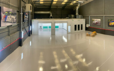 Epoxy resin coating – Car body repair centre – Northampton – 450㎡