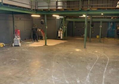 Floor preparation at a workshop in Kettering
