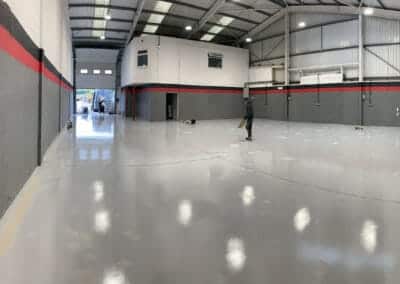 High build epoxy coating at a garage in Northampton –  250㎡