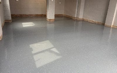 Epoxy flake garage floor – Milton Keynes