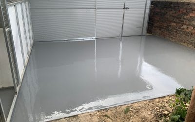 Epoxy resin coating at a kennels in Bozeat
