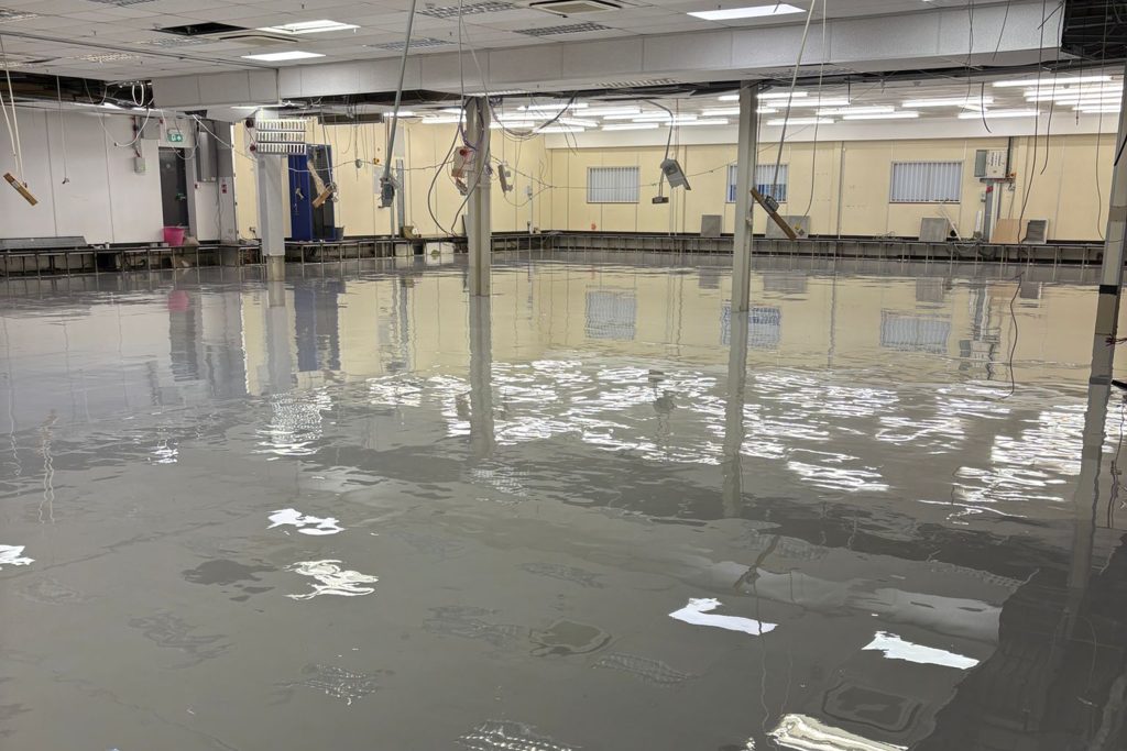 Finished resin coating at an engineering company in wellingborough, northants