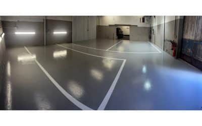 Epoxy resin flooring at BYD dealership in Stourbridge, West Midlands