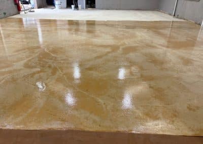 Epoxy resin sealer at automotive workshop