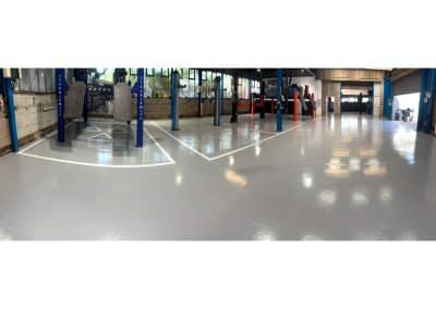 Epoxy resin flooring at BYD dealership in Kidderminster, West Midlands