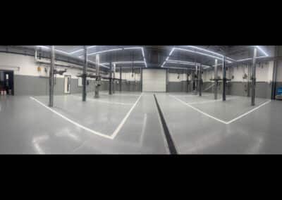 Epoxy resin flooring at byd dealership in ilford, essex