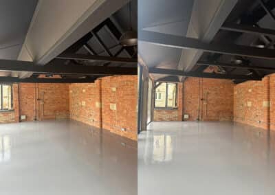 Resin floor at a barn conversion in northamptonshire