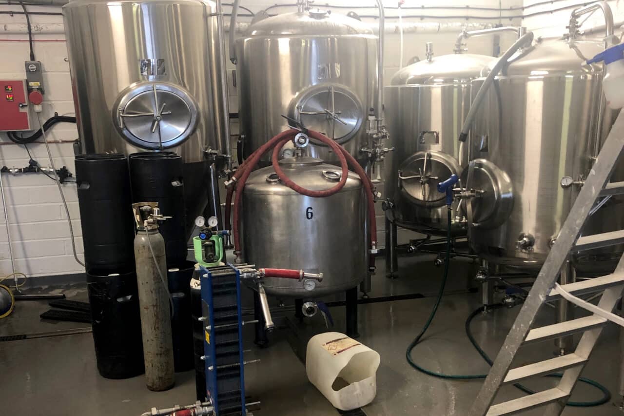 Resin flooring at a small brewery in the UK