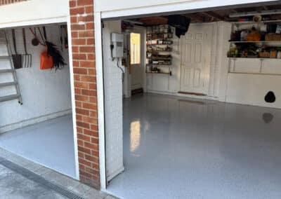 Epoxy flake at a double garage in Broxbourne, Hertfordshire