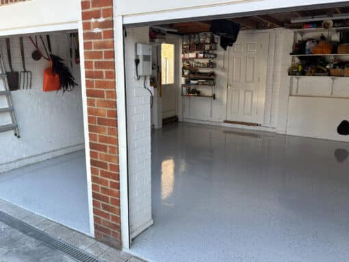 Epoxy flake at a double garage in broxbourne, hertfordshire