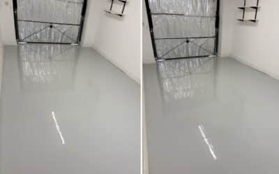 Epoxy resin coating at a double garage in Bicester
